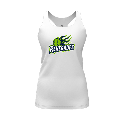 [FT0TRBWH-FYS-LOGO1] Decker Racerback Tank Top (Female Youth S, White, Logo 1)