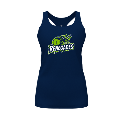 [FT0TRBNV-FYS-LOGO1] Decker Racerback Tank Top (Female Youth S, Navy, Logo 1)