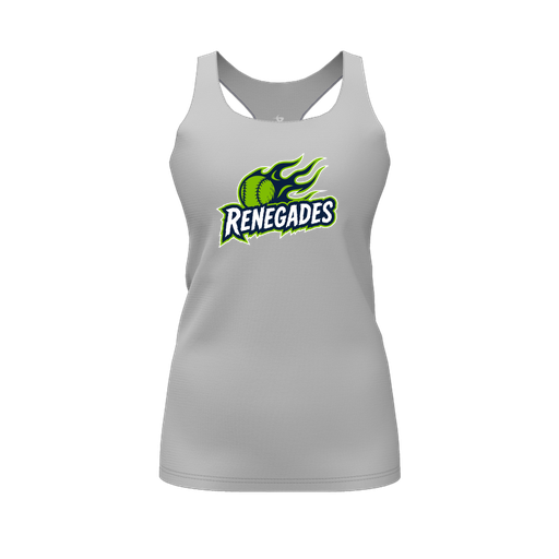 [FT0TRBGY-FYS-LOGO1] Decker Racerback Tank Top (Female Youth S, Gray, Logo 1)