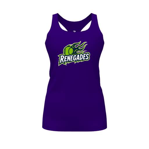 [FT0TRBPP-FYS-LOGO1] Decker Racerback Tank Top (Female Youth S, Purple, Logo 1)