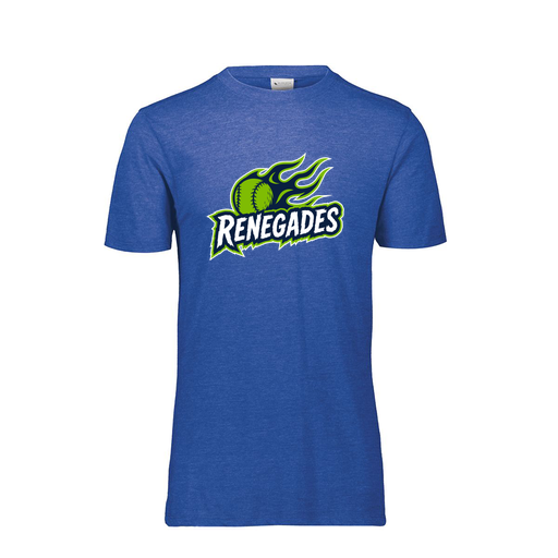 [FTSCUBRY-YS-LOGO1] Decker Youth Tri-Blend T-Shirt - Short Sleeve (Youth S, Royal, Logo 1)