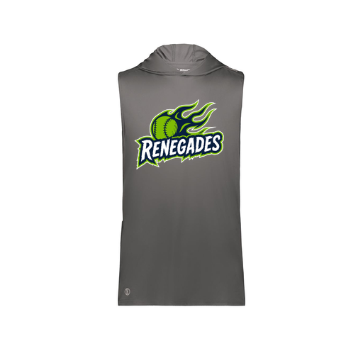 [222590.98D.XS-LOGO1] Men's CoolDry Sleeveless Hoodie (Adult XS, Gray, Logo 1)